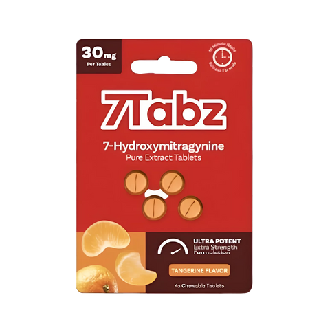 7Tabz 7-Hydroxymitragynine Pure Extra Strength Tablets - 4x10ct Box Tangerine flavor