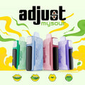 Adjust MySour Disposable Vape 40K lineup with sour flavor options and customizable intensity design