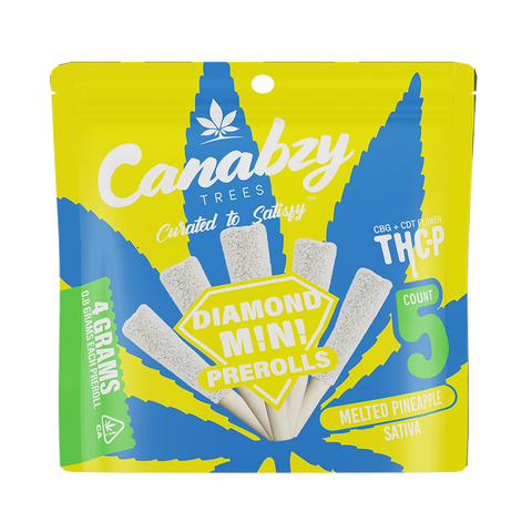 Canabzy THC-P Mini Preroll 5ct Melted Pineapple with bold tropical fruit notes