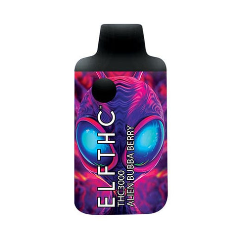 The ELF THC THC53000 disposable vape provides a delicious Alien Bubba Berry flavor in a convenient, portable design. Great for chilling out or enhancing activities.