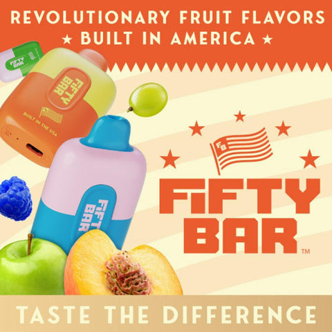 Fifty Bar 6500 Puffs Disposable Vape with 6500 puffs sleek design and smooth rich flavor performance