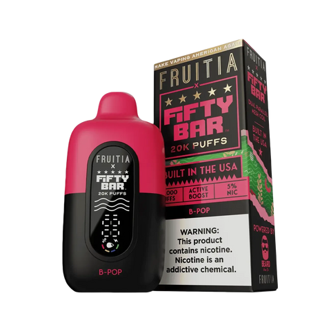 Fifty Bar X Fruitia 20K Disposable Vape – B-Pop
