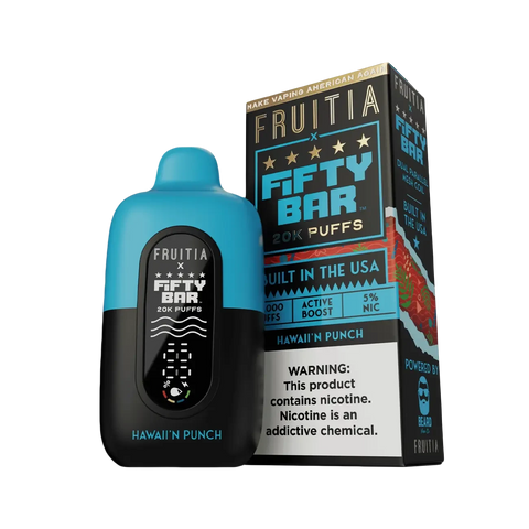 Fifty Bar X Fruitia 20K Disposable Vape – Hawaii'n Punch.