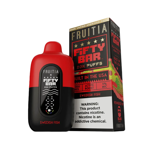 Fifty Bar X Fruitia 20K Disposable Vape – Swedish.