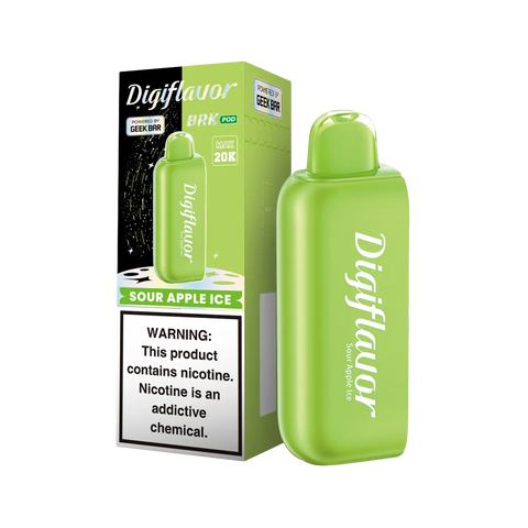 Digiflavor BRK Pods 20K Disposable – Sour Apple Ice.