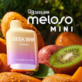 Geek Bar Meloso Mini 1500 Disposable Vape with assorted fruit and mint flavors