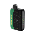 Geek Bar Pulse X Christmas Edition disposable vape in CreamyMintz flavor, featuring a sleek black and green design with festive snowflake and holiday-themed details. Perfect for seasonal vaping enthusiasts.