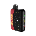 Geek Bar Pulse X Christmas Edition disposable vape in PepperMintz flavor, showcasing a bold black and red design with festive snowflake and holiday-inspired accents. A perfect choice for seasonal vaping enthusiasts.
