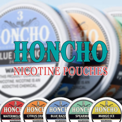 Honcho Nicotine Pouches – 3mg, 6mg, 10mg | Tobacco-Free, Plant-Based, 20 Slim Pouches per Can