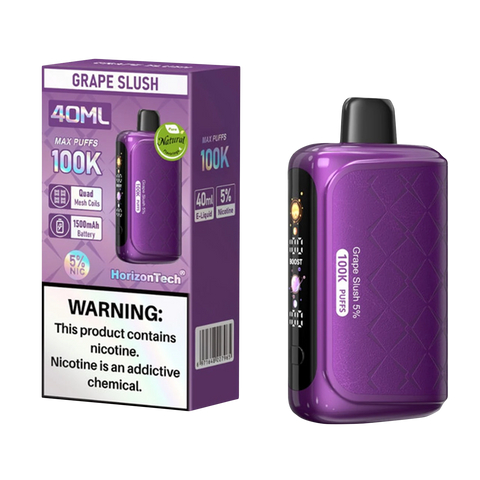 HorizonTech 100K Disposable Grape Slush with juicy grape and icy slush blend