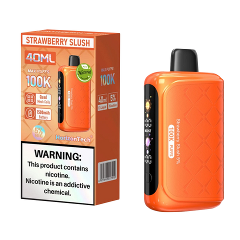 HorizonTech 100K Disposable Strawberry Slush with blended berry slush sweetness