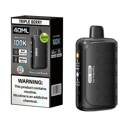 HorizonTech 100K Disposable Triple Berry with mixed berry fusion and bold taste
