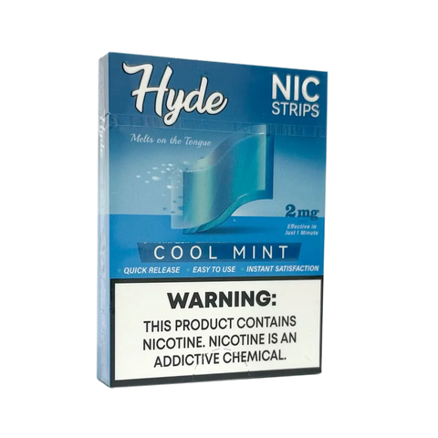 Hyde Nicotine Strips 2mg - 20ct in Cool Mint flavor with refreshing fast-acting nicotine formula