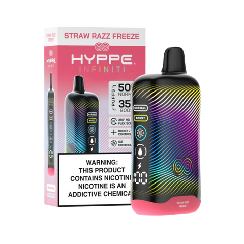 Straw Razz Freeze – Hyppe vape with strawberry raspberry fusion and cool hit