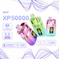 iJoy XP 50000 Puffs Disposable Vape with assorted fruit, mint, coffee, and candy flavors