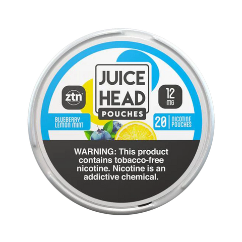 Juice Head Nicotine Pouches 12mg Blueberry Lemon Mint with crisp berry-citrus blend
