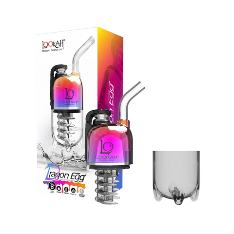 Lookah Dragon Egg Portable Dab Rig in Rainbow – Iridescent multicolor finish