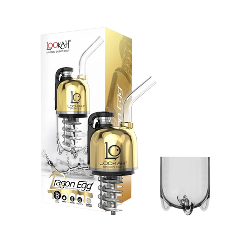 Lookah Dragon Egg Dab Rig in Royal Gold – Luxurious and premium metallic look