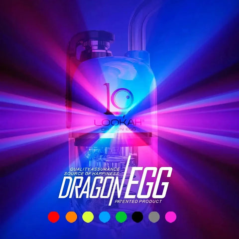 Lookah Dragon Egg Dab Rig – Compact e-rig with LED, quartz coil, and water filter