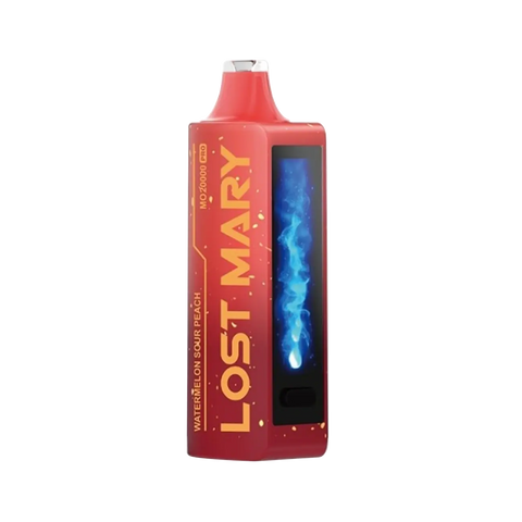 Lost Mary MO20000 Pro in Watermelon Sour Peach flavor with sweet and tangy dual fruit theme