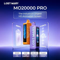 Lost Mary MO20000 Pro Disposable Vape device with Mega HD screen and sleek compact design