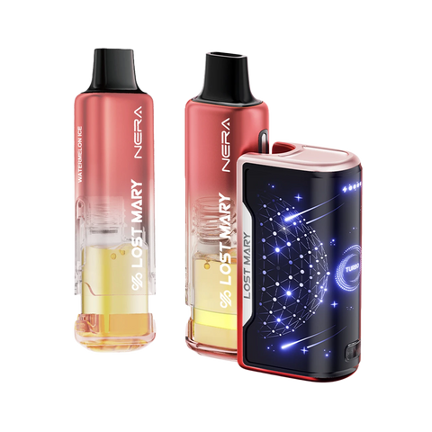 Watermelon Ice Lost Mary NERA 70K with two 12mL pods and draw-activated system