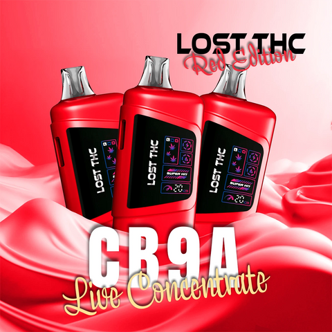 Lost THC V3 7.5g CB9A Disposable Red Edition with smart display and USB-C charging