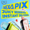 Nexa Pix 35k Disposable vape with crystal tank and 35,000 puffs capacity