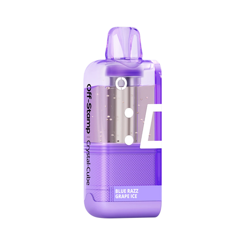 Blue Razz Grape Ice – Off-Stamp X-Cube Crystal 35k Pod with Blue Raspberry, Grape, and Ice Blend