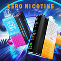 Oxbar Magic Maze 2 Zero Nicotine vapes with LED screen and colorful design on space background.