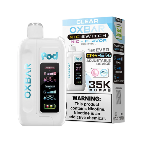 Oxbar Nic Switch 35K Disposable – Clear flavor
