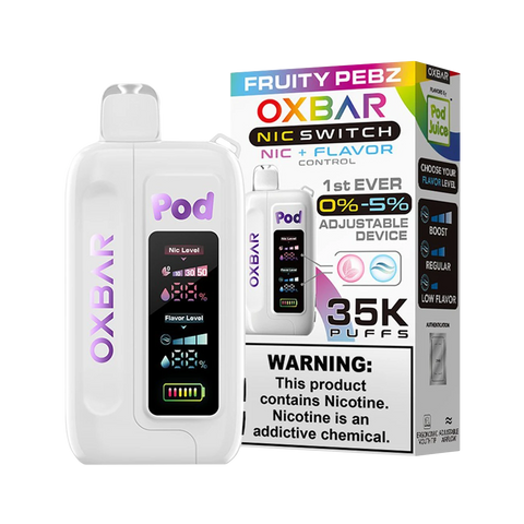 Oxbar Nic Switch 35K Disposable – Fruity Pebz flavor