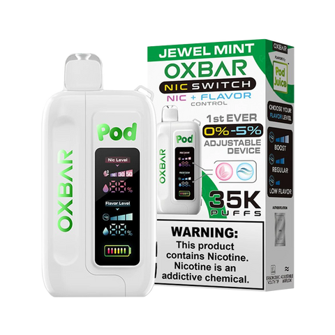 Oxbar Nic Switch 35K Disposable – Jewel Mint flavor