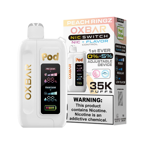 Oxbar Nic Switch 35K Disposable – Peach Ringz flavor