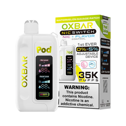 Oxbar Nic Switch 35K Disposable – Watermelon Savage Patch flavor