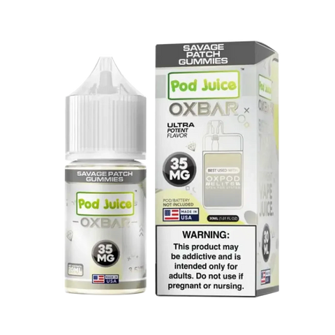 Savage Patch Gummies by Oxbar x Pod Juice – tart gummy candy-inspired synthetic salt e-liquid