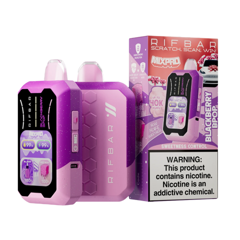 Rifbar MixPro 40K Disposable – Blackberry B Pop flavor