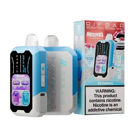 Rifbar MixPro 40K Disposable – Blue Razz Ice flavor