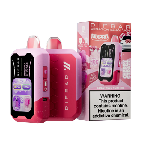 Rifbar MixPro 40K Disposable – Cherry Strazz flavor