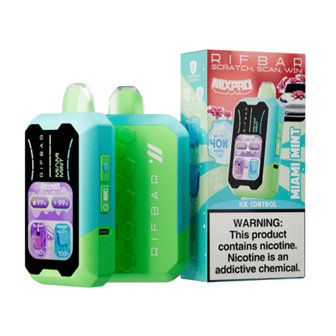 Rifbar MixPro 40K Disposable – Miami Mint flavor