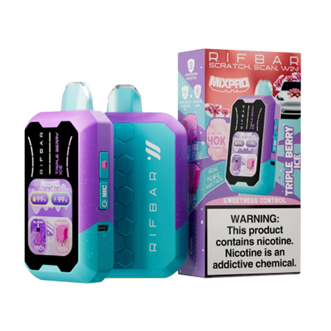 Rifbar MixPro 40K Disposable – Triple Berry Ice flavor