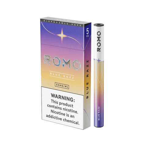 Romo Disposable Vape 5PK – Blue Razz