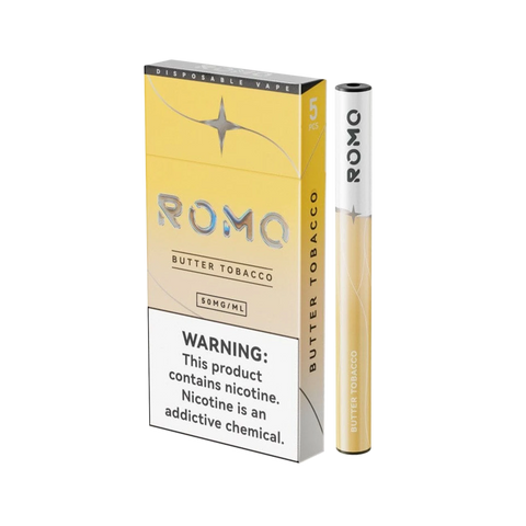 Romo Disposable Vape 5PK – Butter Tobacco