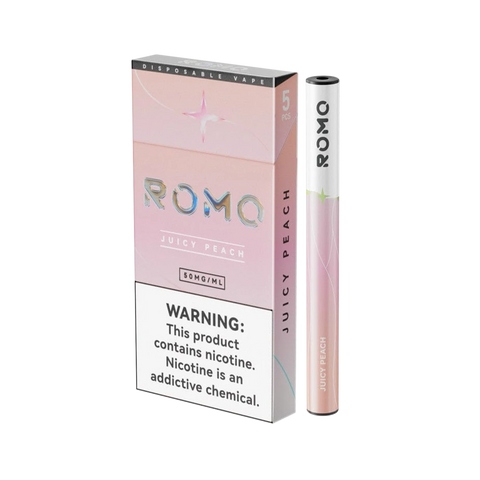 Romo Disposable Vape 5PK – Juicy Peach