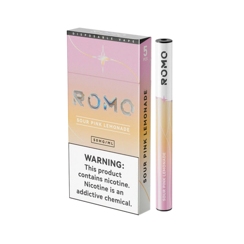 Romo Disposable Vape 5PK – Sour Pink Lemonade