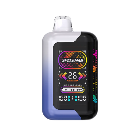 Smok Spaceman SP40000 in Blue Razz Ice with icy berry flavor and sleek modern disposable design.