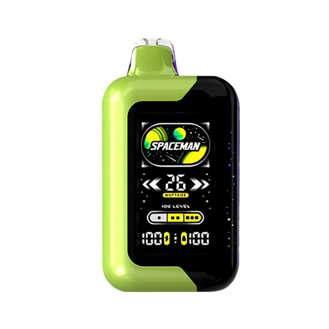 Sour Apple Ice – tart green apple blast with cooling sensation from spaceman vapes