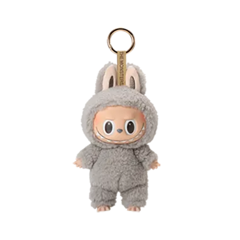 Sesame Bean Labubu – neutral earth-tone vinyl character by Pop Mart