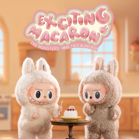 Labubu Exciting Macaron blind box – designer toy packaging from THE MONSTERS series
