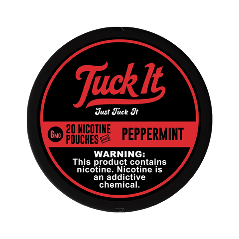 Tuck It Nicotine Pouches 6mg Peppermint flavor can – crisp menthol nicotine pouches